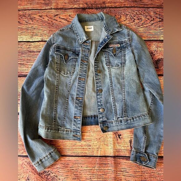 Hudson Girls Light Wash Long Sleeve Jean Jacket Size XL - Picture 2 of 10